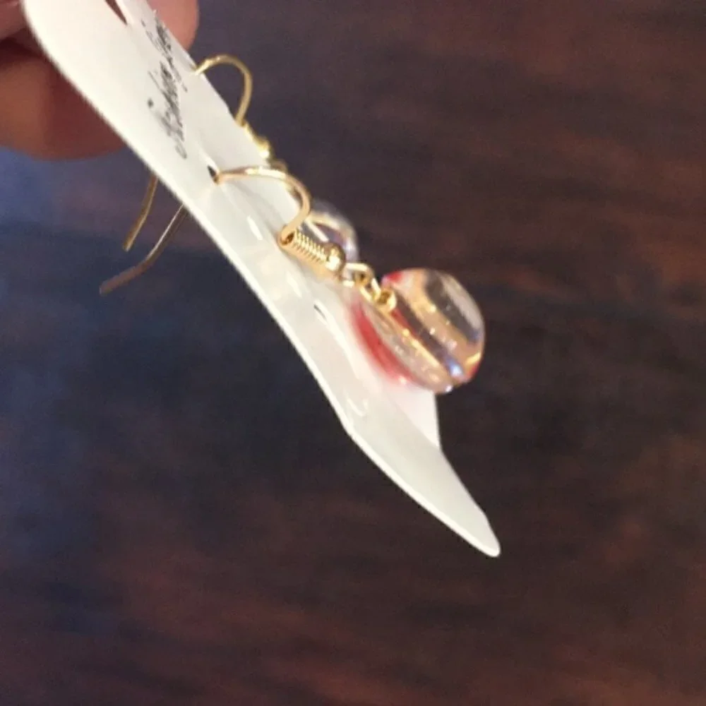 Dried Flowers Glass Crystal earrings jewelry